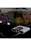 3 in 1 Lightning & Type-C Ethernet Adaptörü – RJ45, AUX, Şarj Desteği Zr815