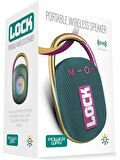 Powerway Lock Yeşil  Renk Taşınabilir Bluetoot Hoparlör