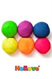 3 Adet Oyun Hamuru + Oyun Hamuru İçin Merdane Ve Kalıp Seti Play Dough