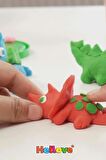 3 Adet Oyun Hamuru + Oyun Hamuru İçin Merdane Ve Kalıp Seti Play Dough