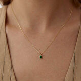 Yeşil Mineli Vintage Kolye