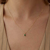 Yeşil Mineli Vintage Kolye