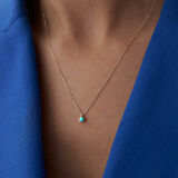 Turkuaz Tekli Tohum Kolye