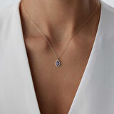 Mor Damla Baget Kolye