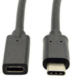 USB 3.1 Type-C Erkek Dişi Uzatma Kablosu 0.50 cm | Şarj ve Veri Aktarımı