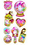 Sticker Kabartmalı Stiker Defter, Planlayıcı Etiket (sulu-904)-14x8cm- Şirin Balıklı Fanus