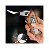 Flabox Aletli Pipo Çakmağı Desenli Siyah