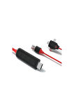 Ultra Combo 3in1 Lightning/micro Usb/type-c To Hdmı Ios Android Görüntü Aktarıcı Kablo 1.5m