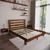 Urban New Model Ceviz Renk Çam Ahşap Karyola