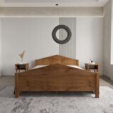 Milano Model Ceviz Renk Çam Ahşap Karyola