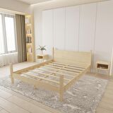 Mirage Model Vernikli Çam Ahşap Karyola