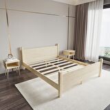 Melodi Model Vernikli Çam Ahşap Karyola