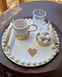 Celeste İncili Gold Söz Kahve Tepsisi