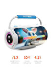 Powerway Beatbox Animals Tavşan Led Işıklı Ses Bombası Usb Sd Aux Bluetooth Hoparlör 20W