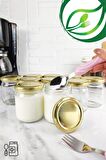 Digithome 10'lu Mama – Yoğurt Kavanozu 210 Cc Gold Kapaklı - KC063 - A170221