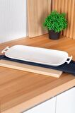 Digithome Acar Bianco Perla Porselen Kulplu Servis Tabağı Dikdörtgen Beyaz 39 Cm - SCT-05385 C320.033