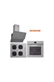 Silverline Luno Gri Cam Ankastre Set (3420 - CS5335S01 - BO6502S01)