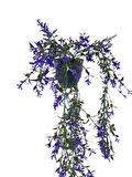 Yapay Çiçek Siyah Saksıda Sarkan ty60 Mor Bitki Yapay Sarmaşık 60cm