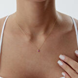 Pink Stone Kalp Kolye