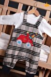 Babyhola Erkek Bebek Salopet Badi 2'li Takım 2203