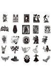 Gothic Sticker Seti - 45 Sticker - Telefon, Bilgisayar Ve Diğer Yüzeylere Uygun
