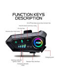Airstorr Y10-2X Bluetooth 2 Kişi Bağlantılı Kask Intercom Motorsiklet Intercom Bluetooth 5.2