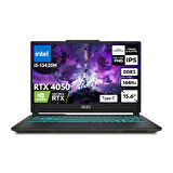 MSI Cyborg 15 i5-13420H 40-GBDDR5 512 GBSSD RTX4050 (6GB-45W) 15.6" FHD 144Hz Windows 10 Pro Gaming Notebook A13VE-1478XTRHMF96