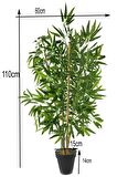 Yapay Ağaç 4 Gövdeli Bambu Ağacı 110cm 1.Kalite Yapay Çiçek