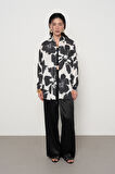 KADIN BÜYÜK ÇİÇEK DESENLİ OVERSİZE GÖMLEK