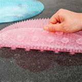 Petinka Silikon Fırçalı Banyo Masaj Matı Ve Ayaklar Için Topuk Masaj Paspası