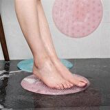 Petinka Silikon Fırçalı Banyo Masaj Matı Ve Ayaklar Için Topuk Masaj Paspası