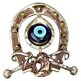 PiMarks Pirinç Döküm Duvar Süsü At Ve Kırbaç Objeli  Nazarlık