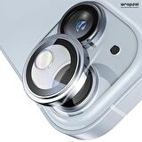 iPhone 15 Mavi Kamera Lens Koruyucu Kolay Uygulama Aparatlı