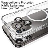 iPhone 15 Pro Kamera Lens Koruyucu Siyah Titanyum Kolay Uygulama Aparatlı