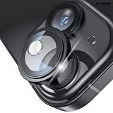 iPhone 15 Plus Siyah Kamera Lens Koruyucu Kolay Uygulama Aparatlı