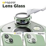 iPhone 15 Plus Yeşil Kamera Lens Koruyucu Kolay Uygulama Aparatlı