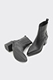 Kısa Topuklu Hakiki Deri Kadın Bot