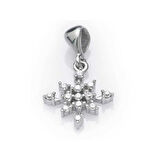 925 Ayar Gümüş Kar Tanesi Kadın Gümüş Kolye