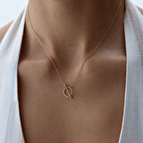 Burgulu Charm Halkası Kolye