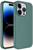 Apple iPhone 13 Pro Kılıf Magsafe Wireless Şarj Özellikli Pastel Renk Silikon Mat Kapak