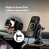 Ttec 2in1 Havalandırma + Torpido Üzeri Araç Tutucu Magsafe Araç Şarj İphone 12 13 14 15 Pro Max Şarj