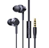 Baseus HD Mikrofonlu Kulakiçi Kablolu 3.5MM Jack Kulaklık Kontrol Tuşlu 10mm Hareketli Bobin 20Hz-20kHz