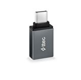 Ttec Type-C to USB 3.0 Dönüştürücü Adaptör, 5 Gbps Veri Aktarım Mini Otg Type C Type-c Dönüştürücü