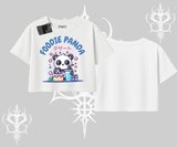 Oversize Crop Tshirt Foodie Panda Tatlı ve Sevimli Panda Baskılı