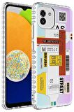 Galaxy A03 Kılıf Airbag Kenarlı Renkli Desenli Elegans Silikon