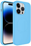 Apple iPhone 12 Pro Max Kılıf Magsafe Wireless Şarj Özellikli Pastel Renk Silikon Mat Kapak