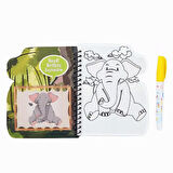 2'li Set Dinozorlar - Vahşi Hayvanlar Temalı Water Painting Sulu Sihirli Boyama Kitabı Seti