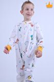 Begisa 2-8 Yaş 1 Tog Pazen Çocuk Uyku Tulumu Unisex Uzun Kollu Uyku Tulumu
