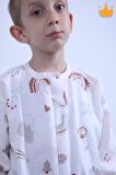 Begisa 2-8 Yaş 1 Tog Pazen Çocuk Uyku Tulumu Unisex Uzun Kollu Uyku Tulumu