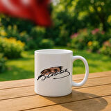 Özel Atatürk Baskılı Beyaz Kupa Bardak